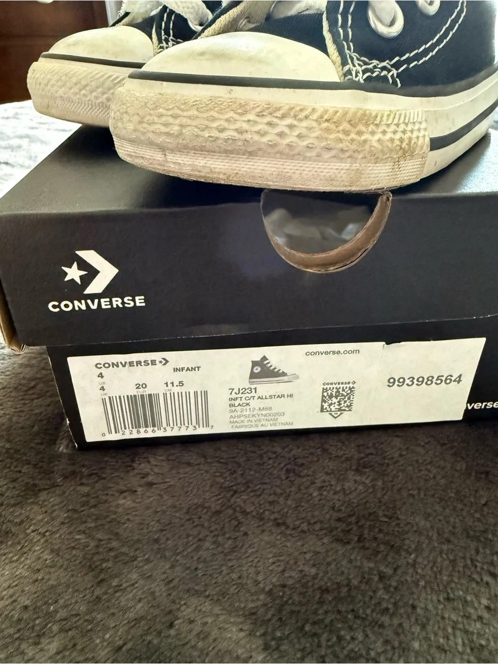 Converse Kids Black & White High-Top Sneakers